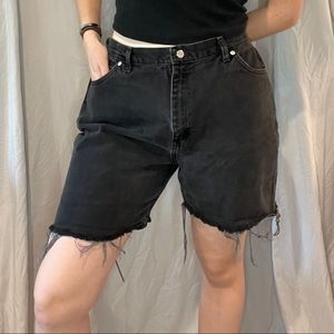 Black Denim Shorts
